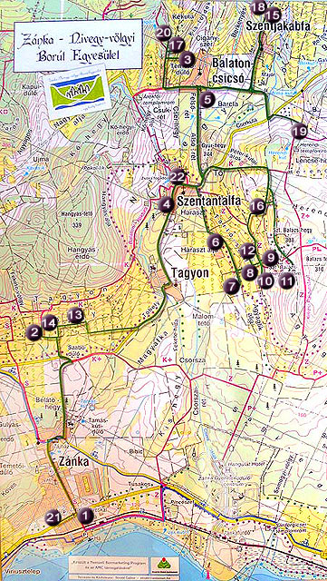 balaton zánka térkép Térkép | Zánka Nivegy völgyi Borút balaton zánka térkép